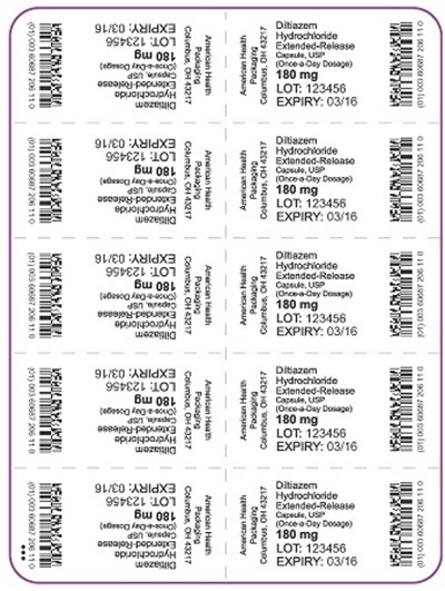 180 mg Diltiazem Hydrochloride ER Capsules Blister - 180 mg Blister
